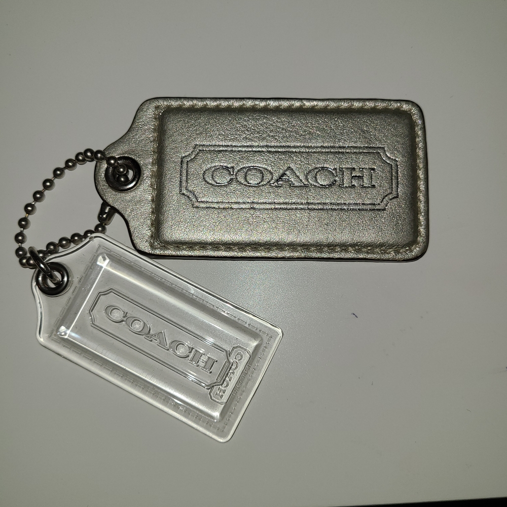 SOLD Coach Poppy Gold 3" and Clear 2" Hang Tag Set 2010 Rare Poppy - Picture 2 of 7